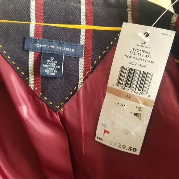 NWT Tommy Hilfiger blue stripe 2 buttons blazer 12 - Picture 10 of 14
